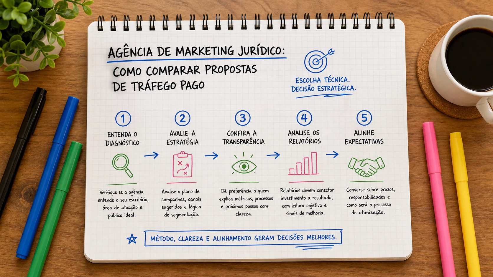 Infográfico sobre agência de marketing jurídico aplicado a escritórios de advocacia.