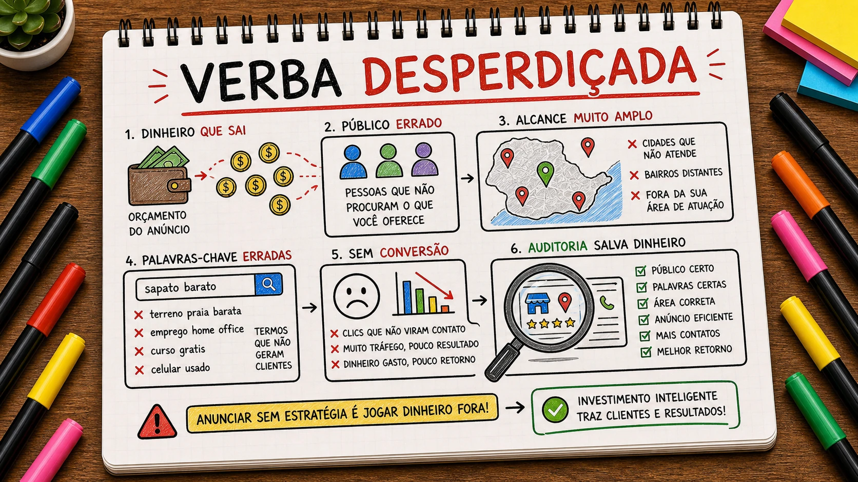 agência desperdiçando verba de anúncio com diagnóstico claro para empresa de Bauru