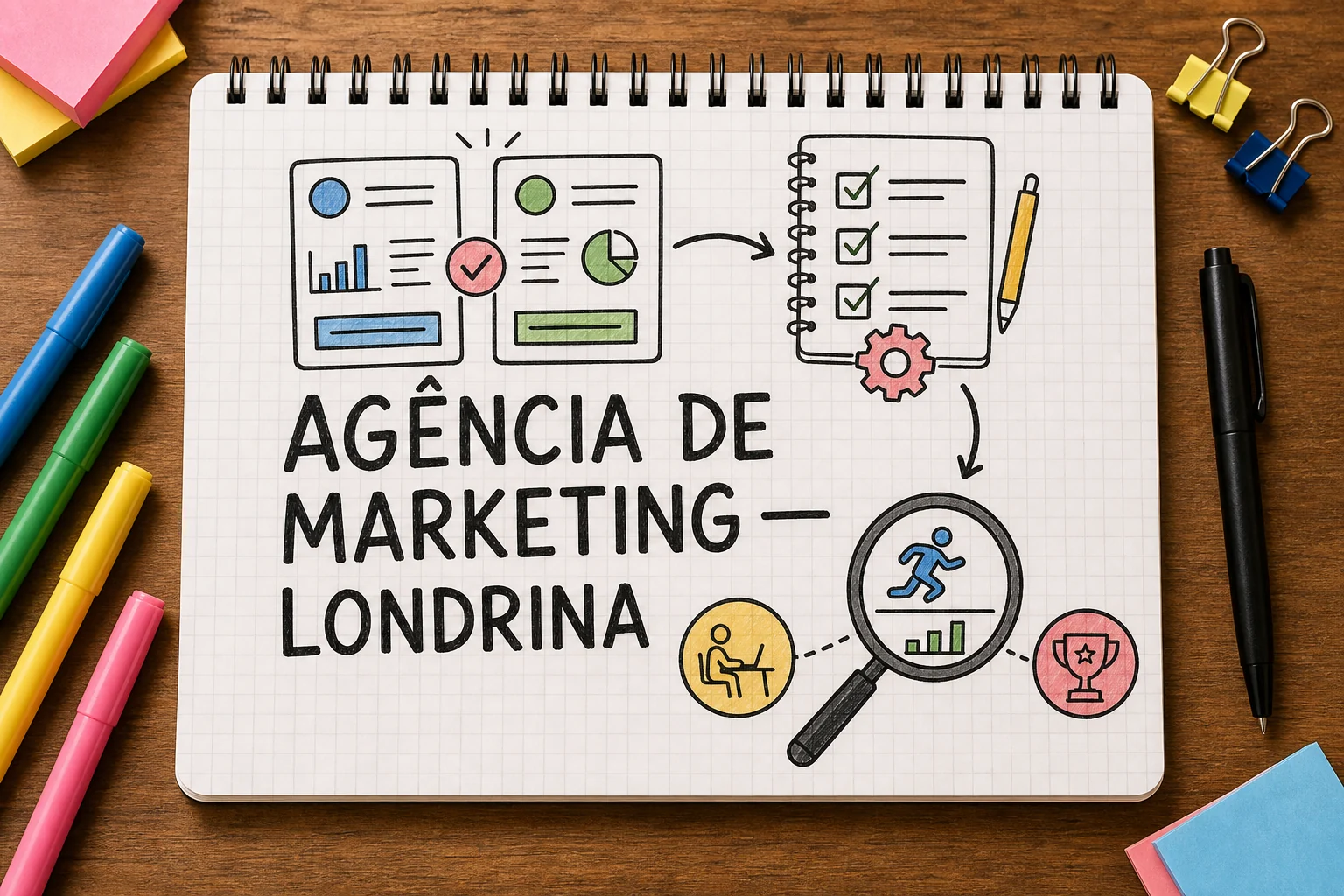 agência de marketing digital em Londrina representado por planejamento, canais e decisões comerciais