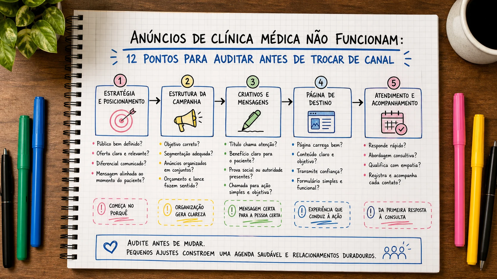 Infográfico sobre anúncios de clínica médica não funcionam aplicado a clínicas médicas.