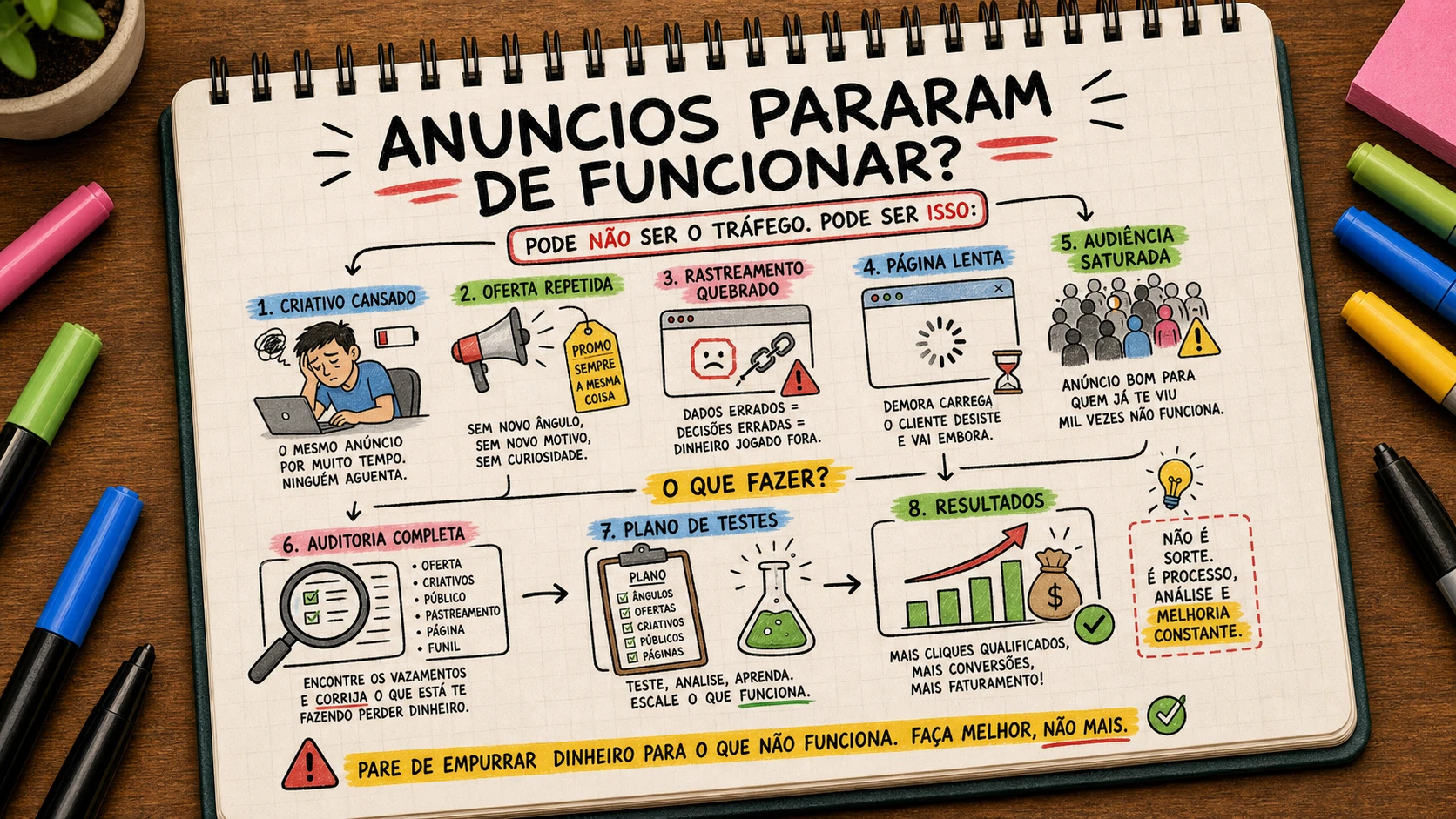 Anúncios pararam de funcionar explicado com clareza para empresas em Bauru