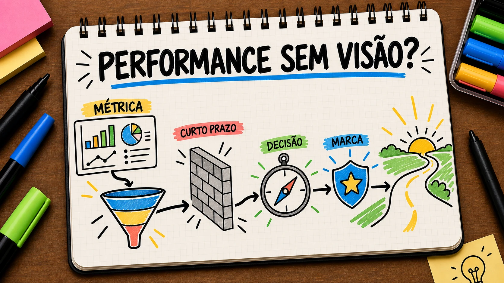 Armadilha do marketing de performance entre métricas, marca e decisões de longo prazo