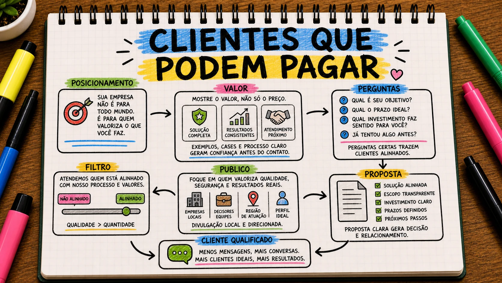 Como atrair clientes que podem pagar com posicionamento e filtros