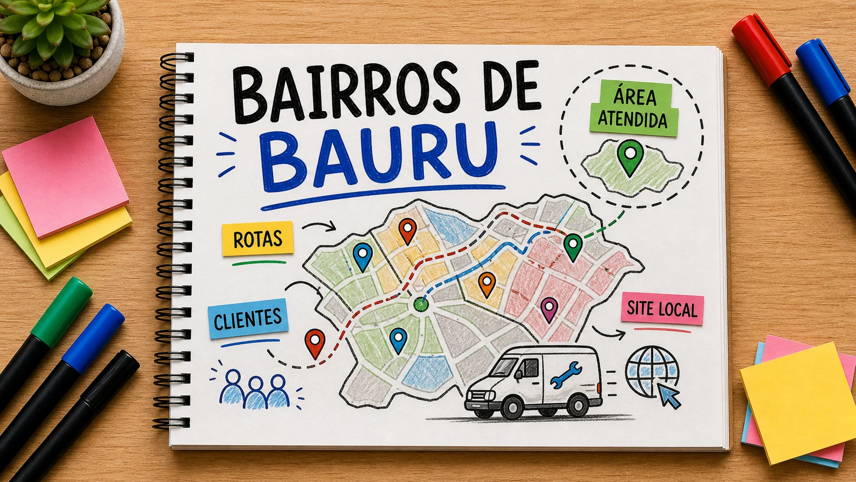 aparecer no Google Maps em bairros de Bauru com área atendida correta