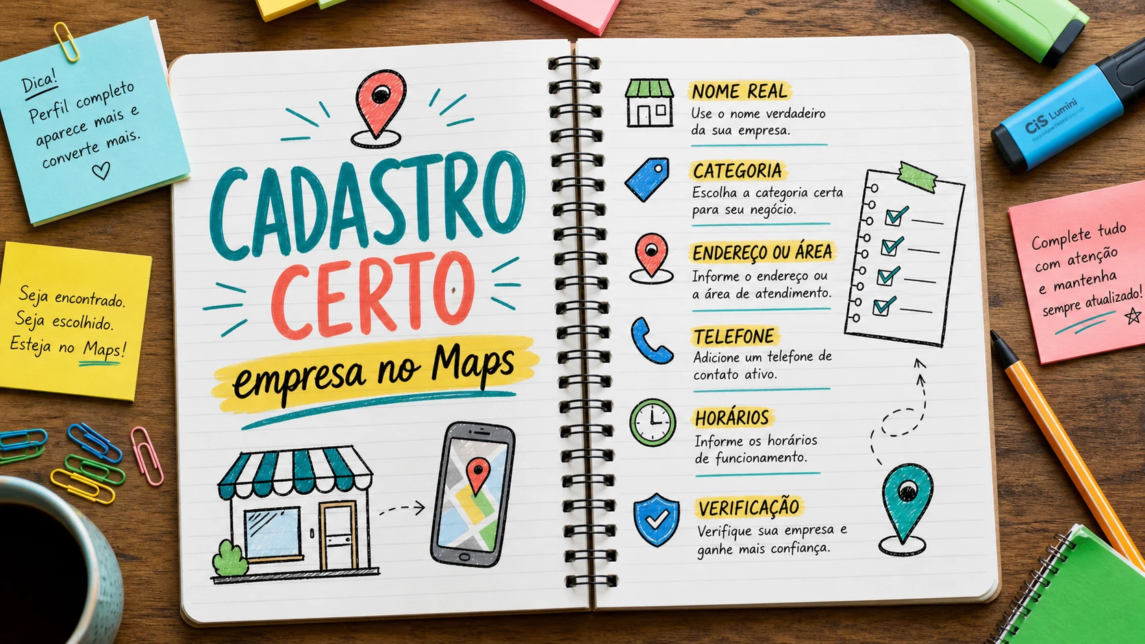 cadastro correto de empresa no Google Maps com dados reais