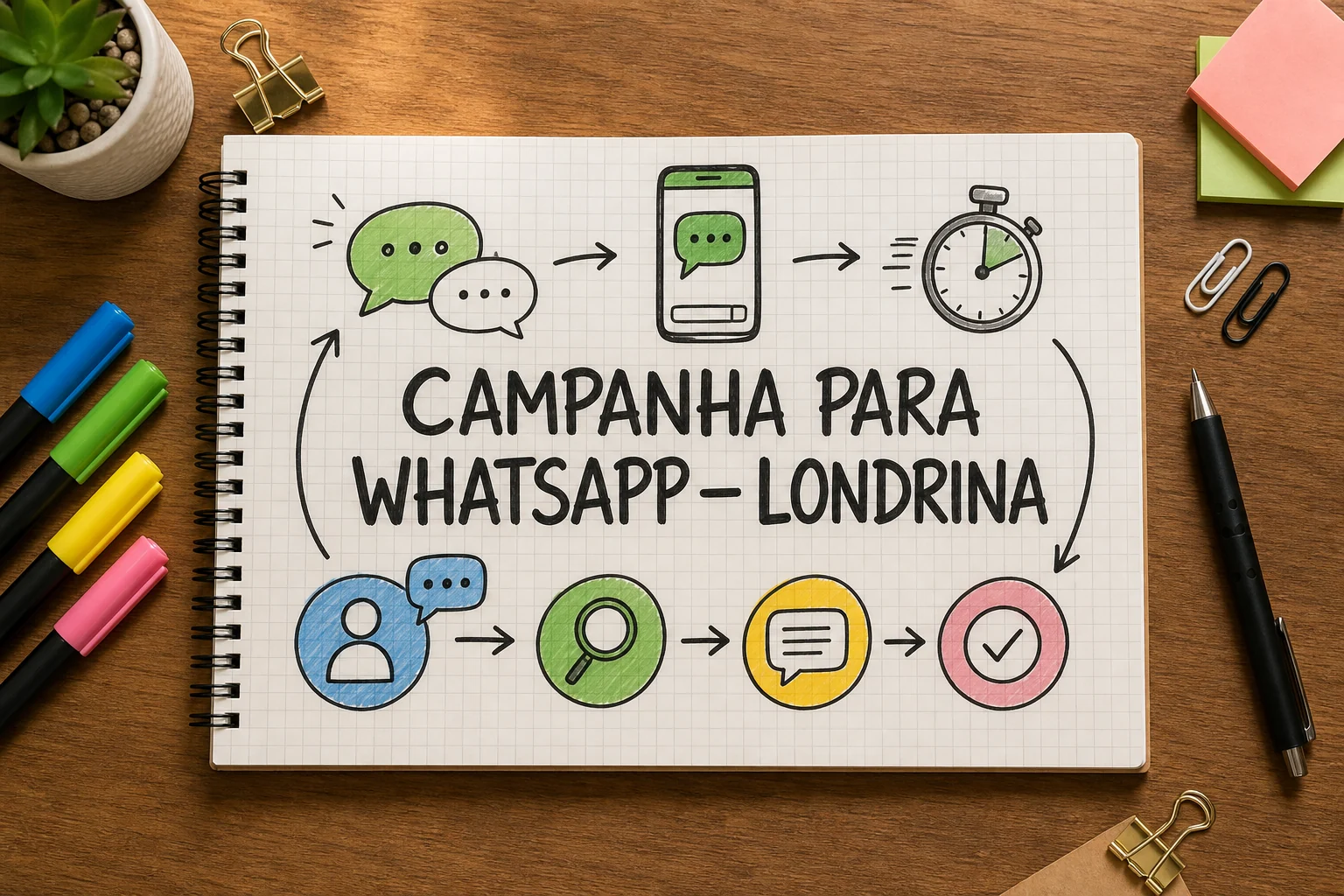Campanha para WhatsApp em Londrina, com planejamento, métricas e decisões comerciais