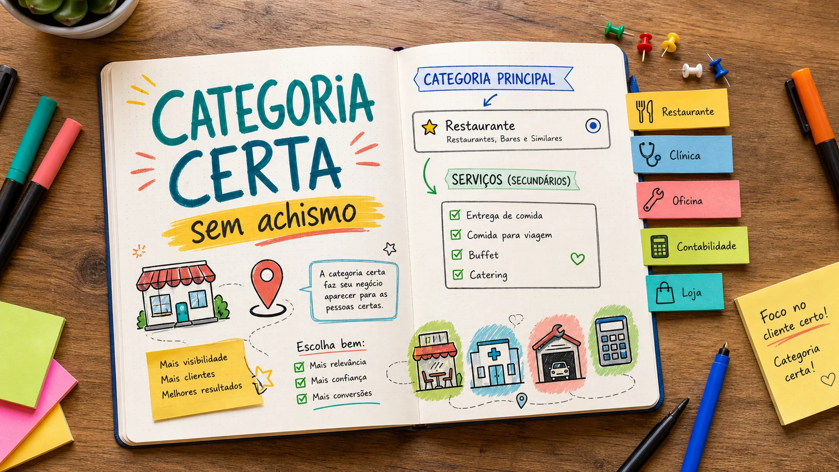 escolha da categoria certa no Google Maps para negócio local