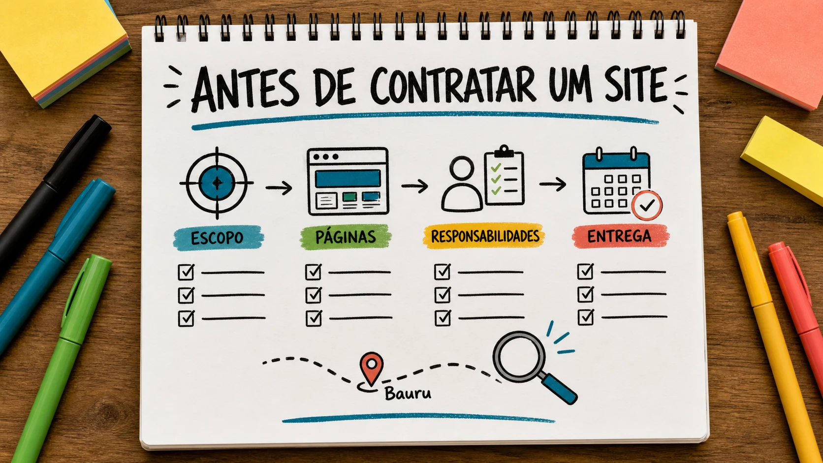 quanto custa um site com checklist completo antes de contratar