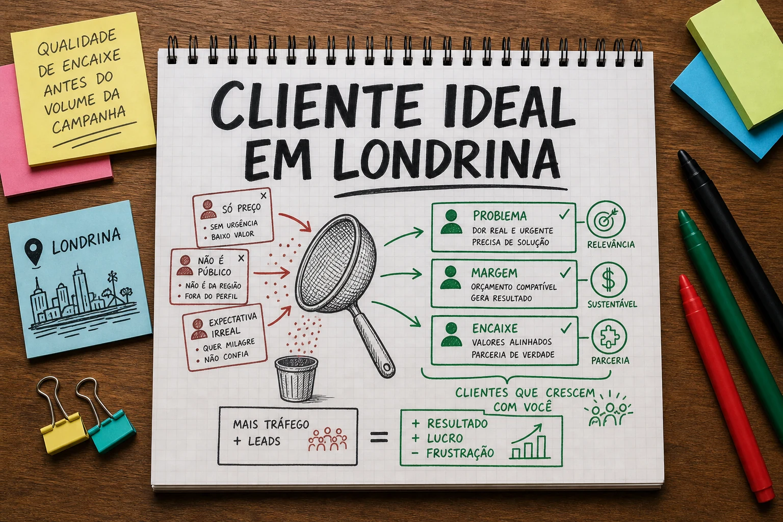 cliente ideal em Londrina representado por decisões, canais e relacionamento com clientes locais