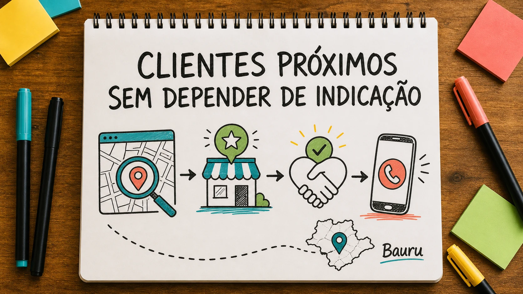 aparecer para clientes próximos ampliando indicação com presença local organizada