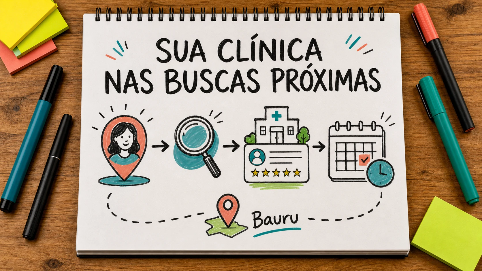 clínica aparecer perto de mim com especialidades, agenda e confiança local