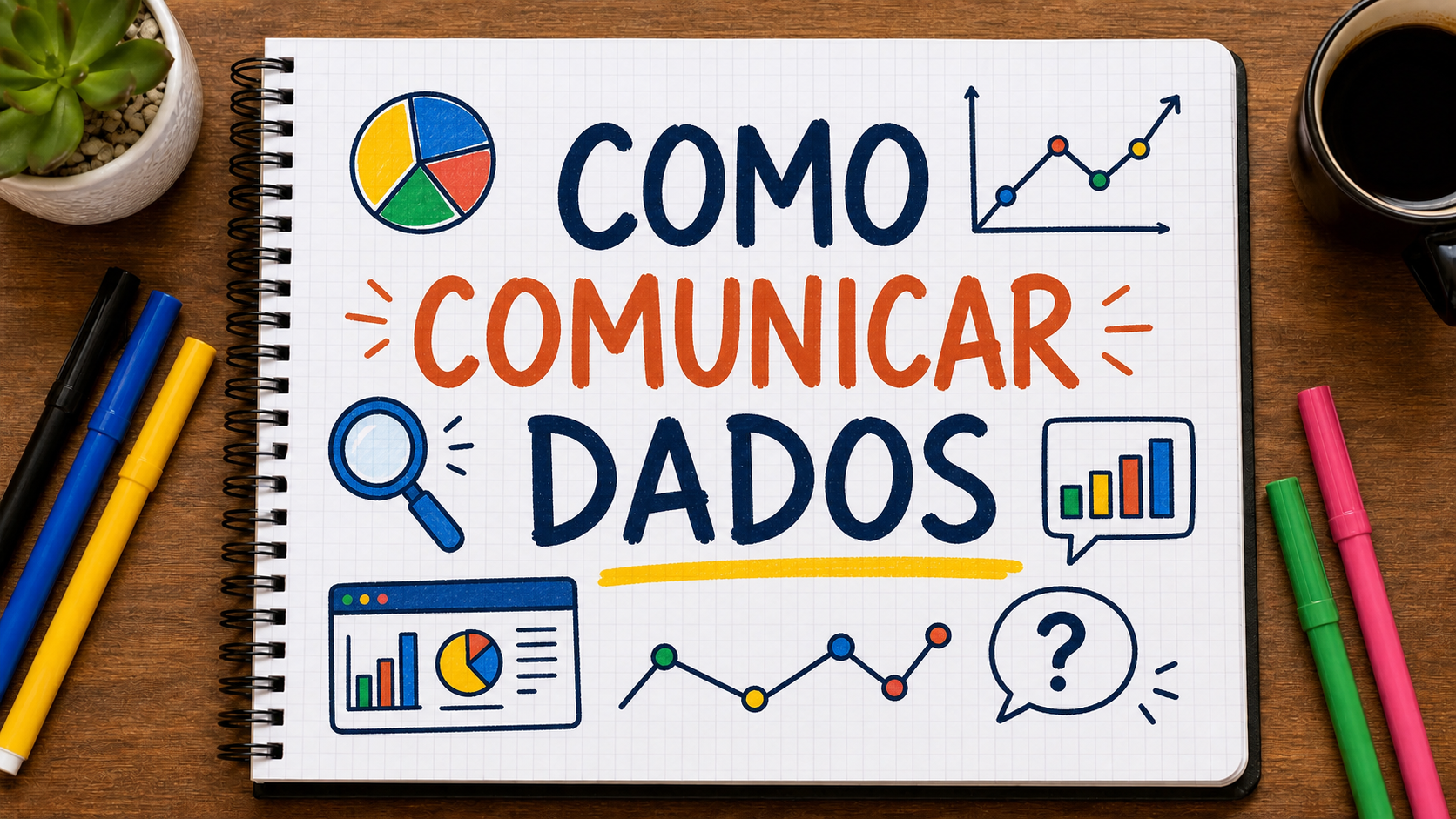 Ilustração editorial sobre como comunicar dados aplicada a empresas