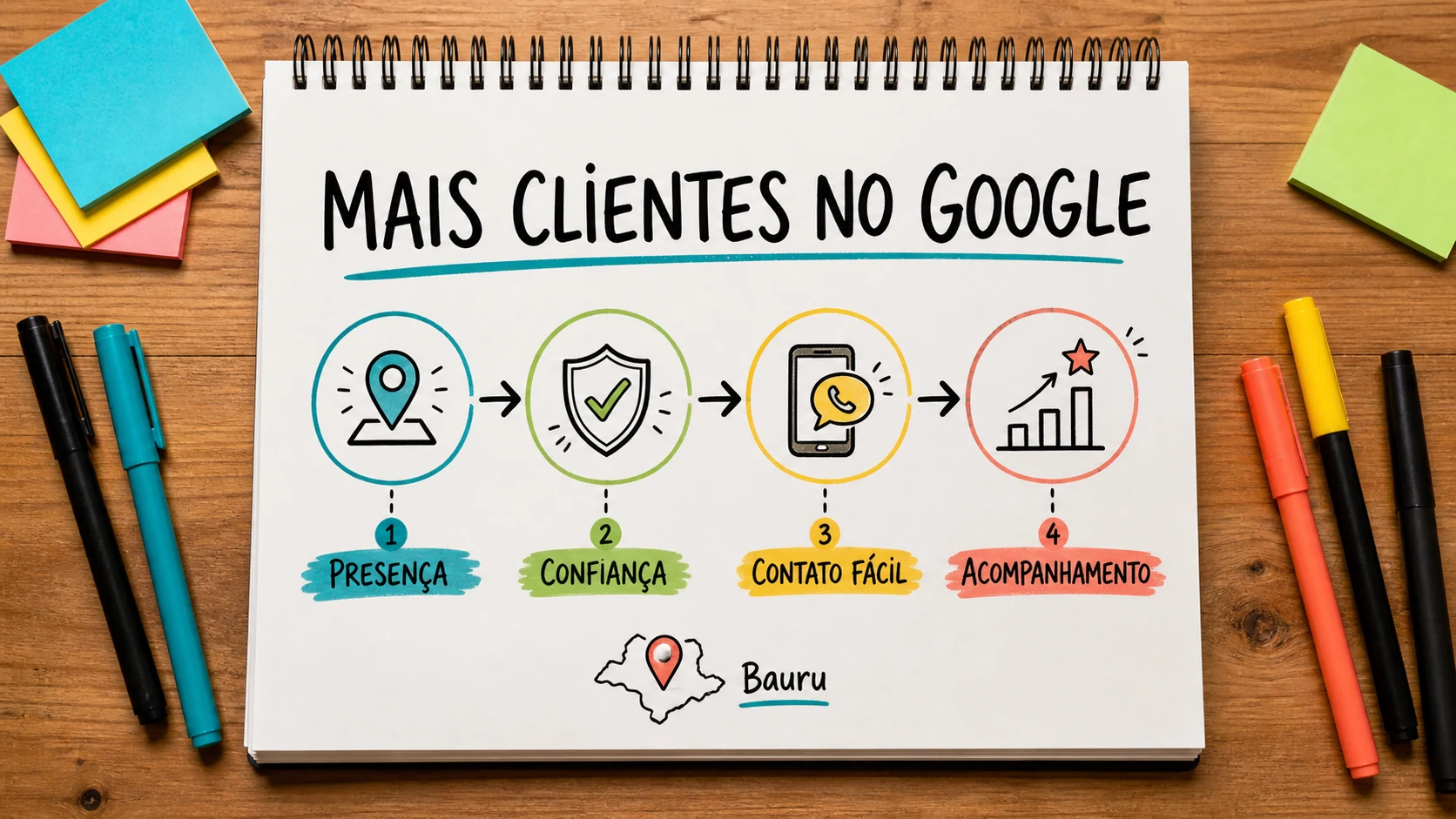 como conseguir mais clientes no Google com perfil, site, avaliações e WhatsApp organizados