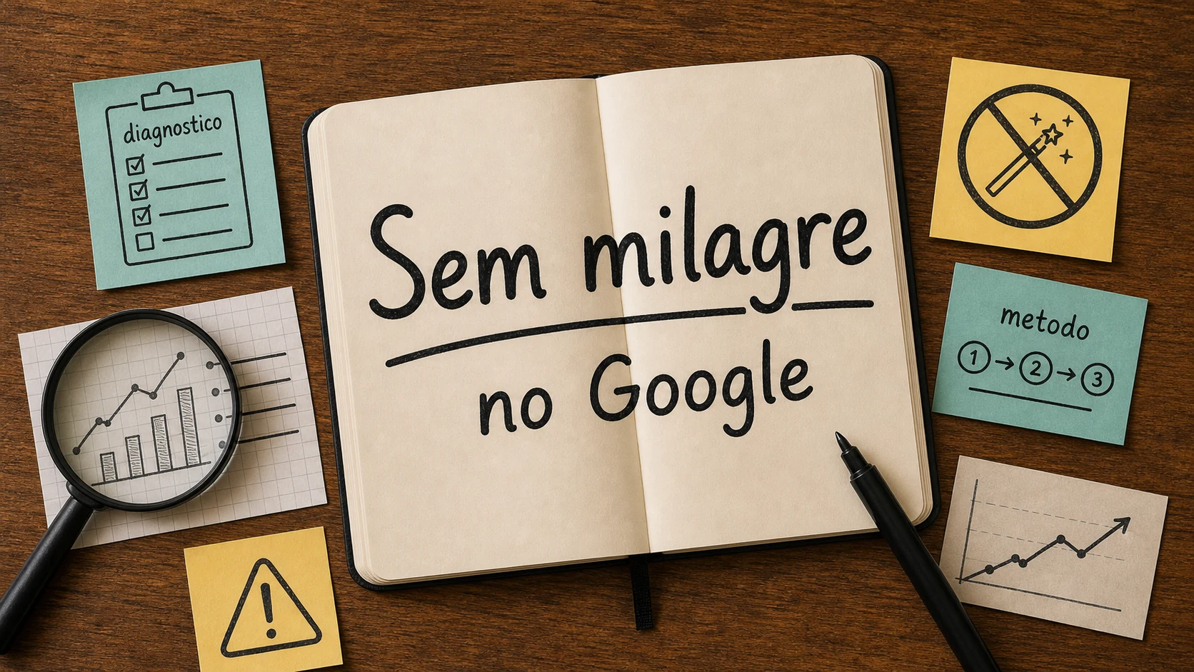 conseguir clientes no Google sem promessa milagrosa com diagnóstico e processo realista