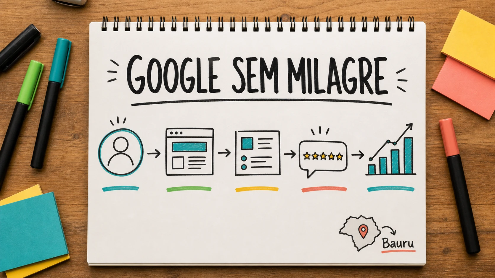 conseguir clientes no Google sem promessa milagrosa com diagnóstico e processo realista