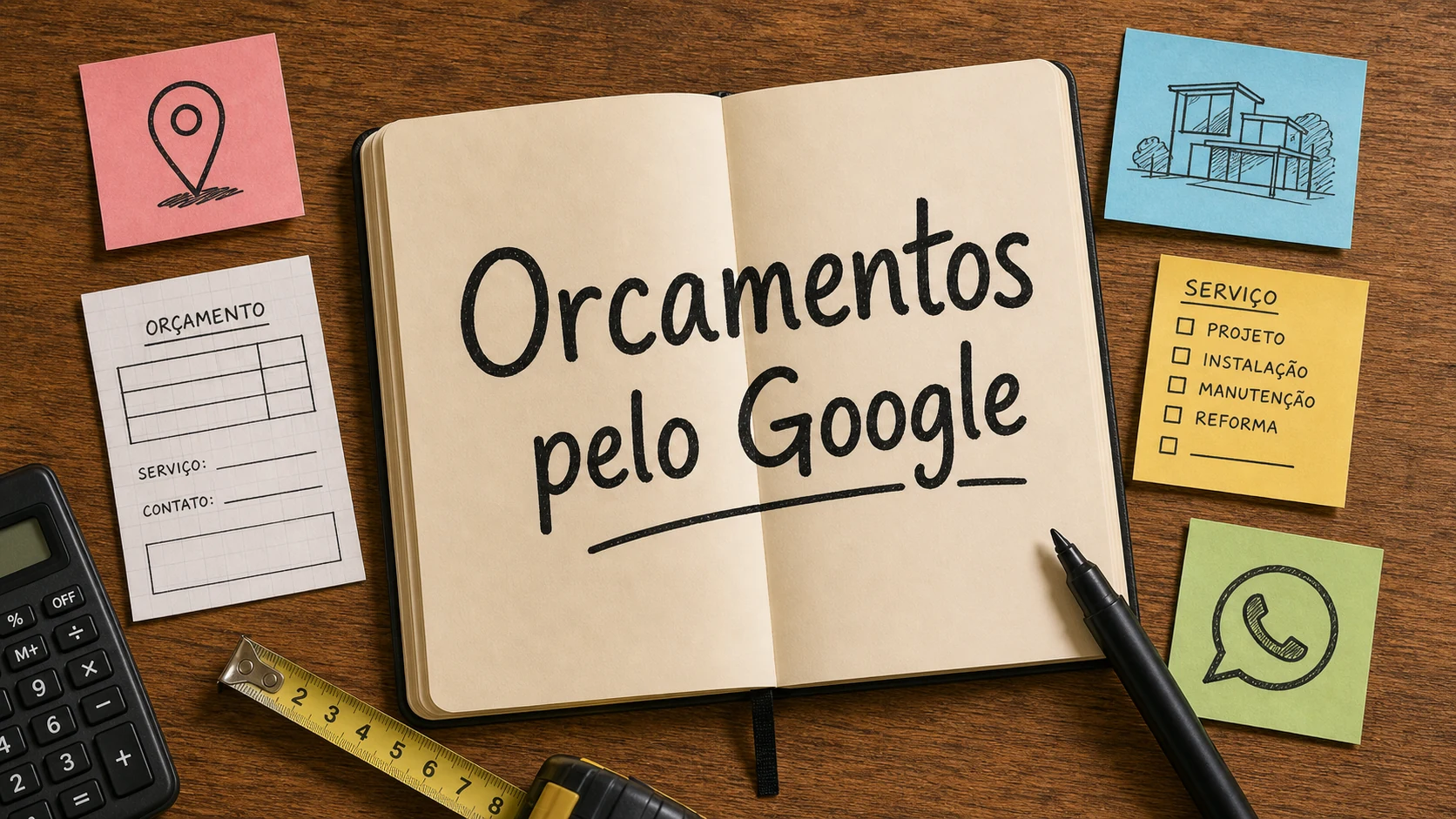 como conseguir mais orçamentos pelo Google local com página de serviço e WhatsApp organizado
