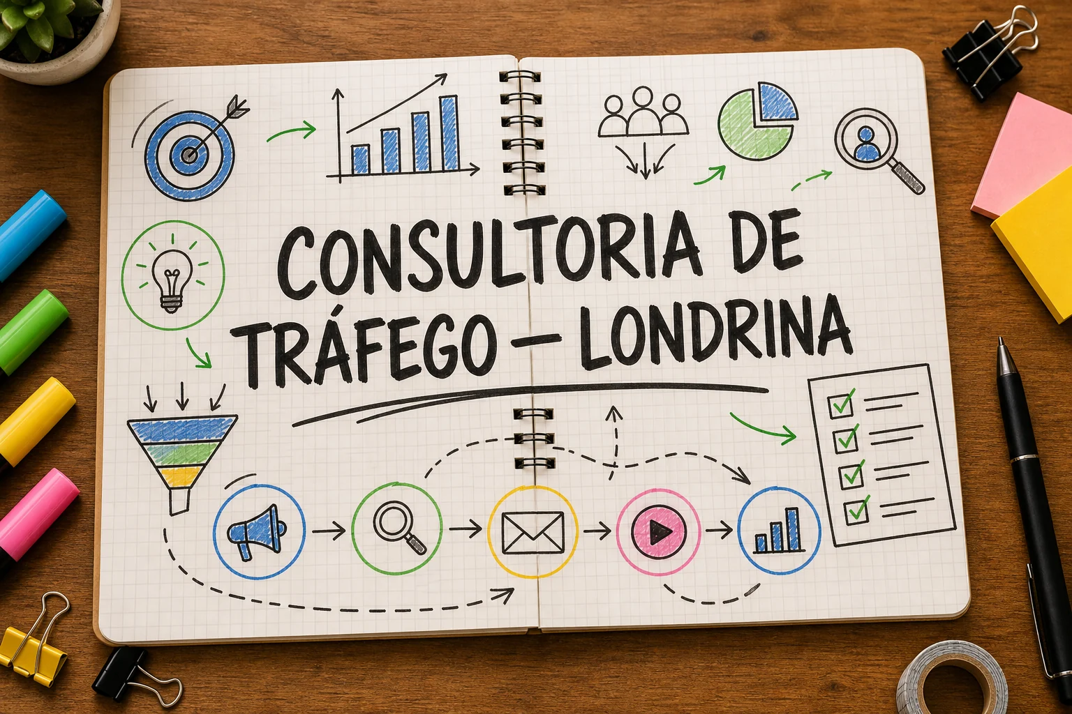 Consultoria de tráfego pago em Londrina, com planejamento, métricas e decisões comerciais