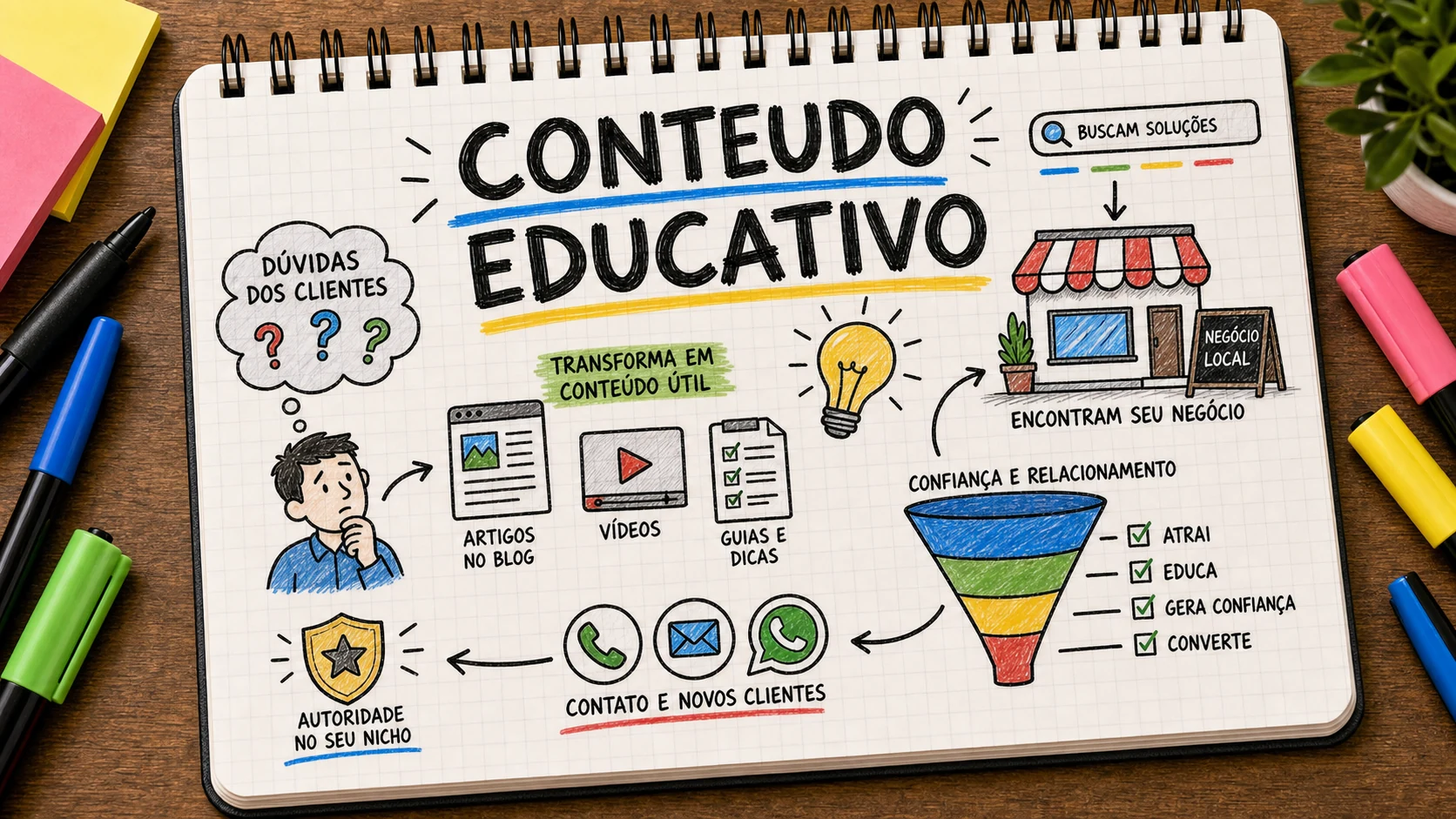 Conteúdo educativo com dúvidas de clientes virando pauta para negócio local