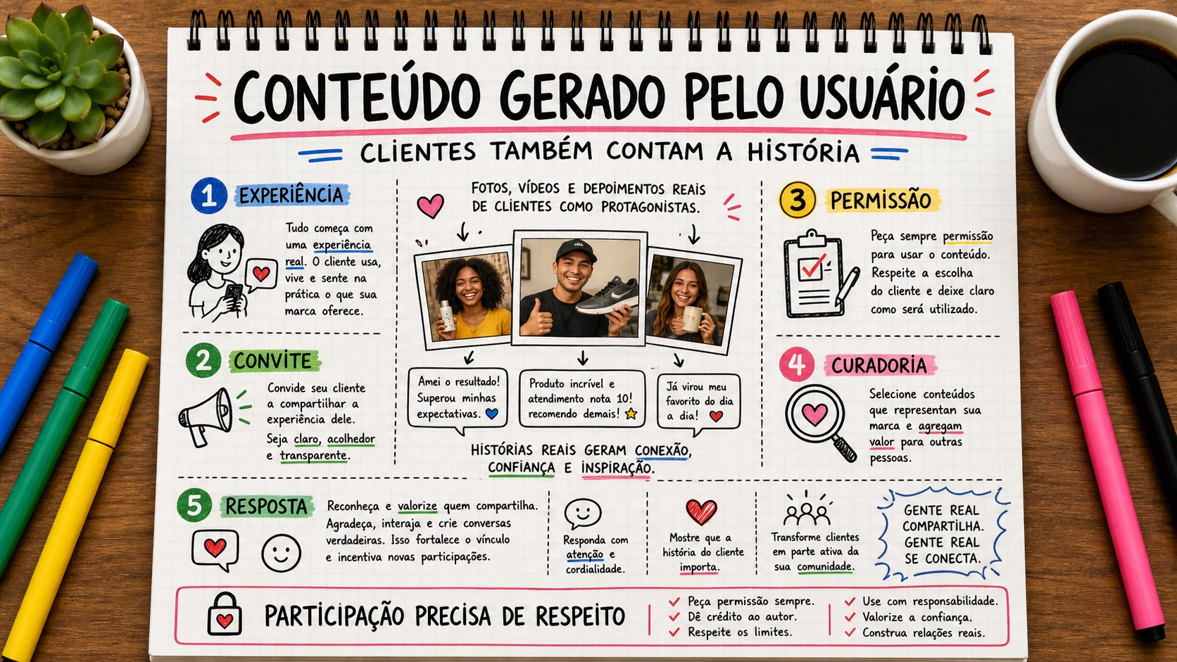Conteúdo gerado pelo usuário representado em uma cena editorial sobre escolha, contexto e decisão.
