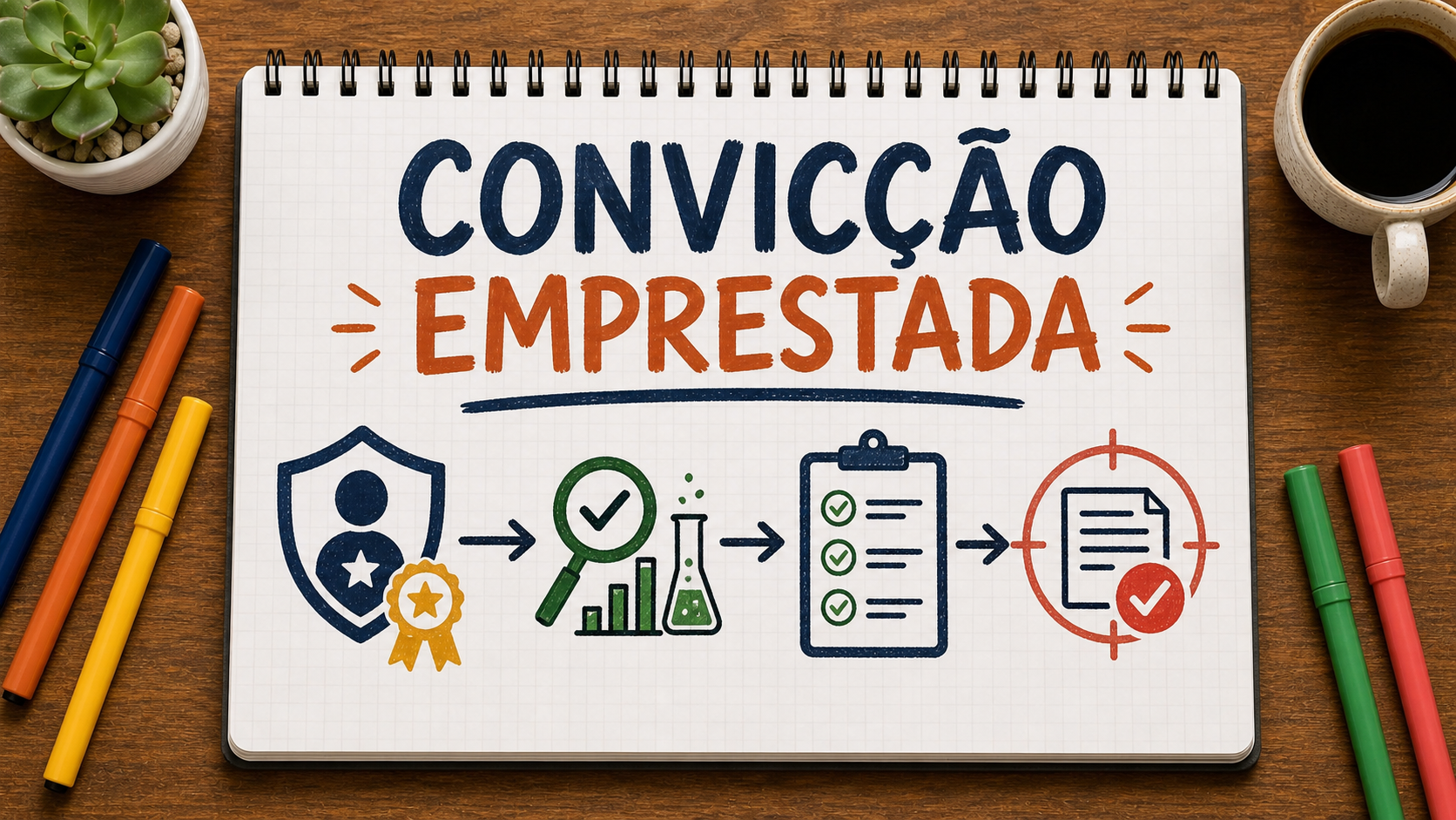 Ilustração sobre convicção emprestada na publicidade aplicada à publicidade e ao marketing