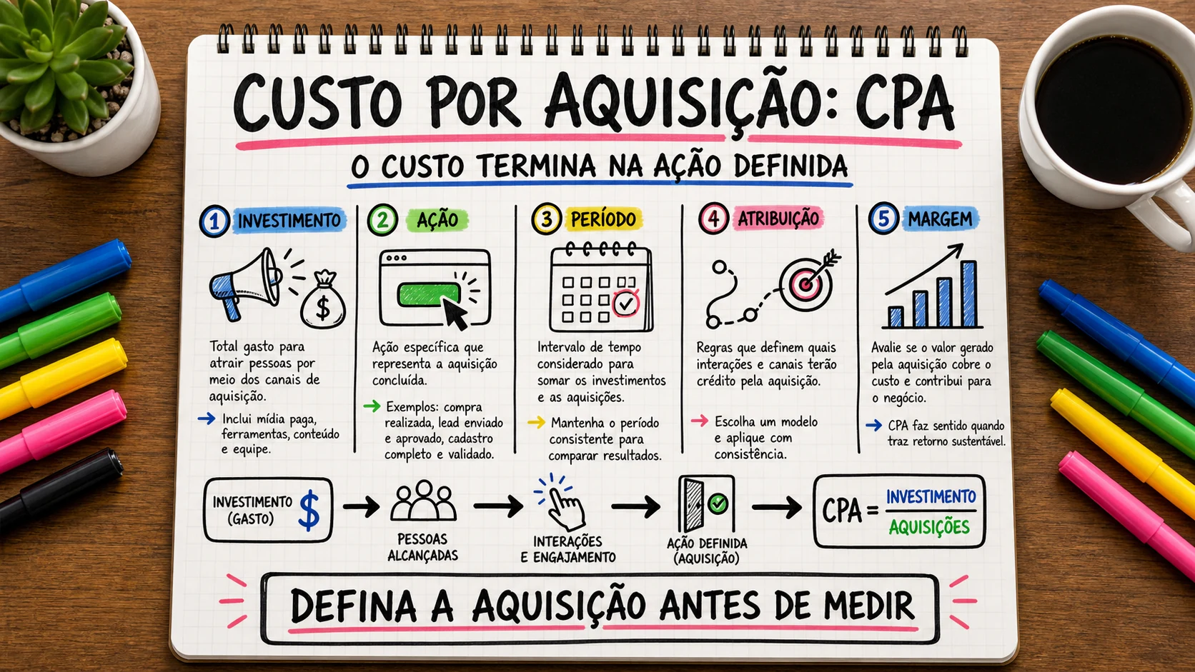 Custo por aquisição CPA representado em uma cena editorial sobre escolha, contexto e decisão.
