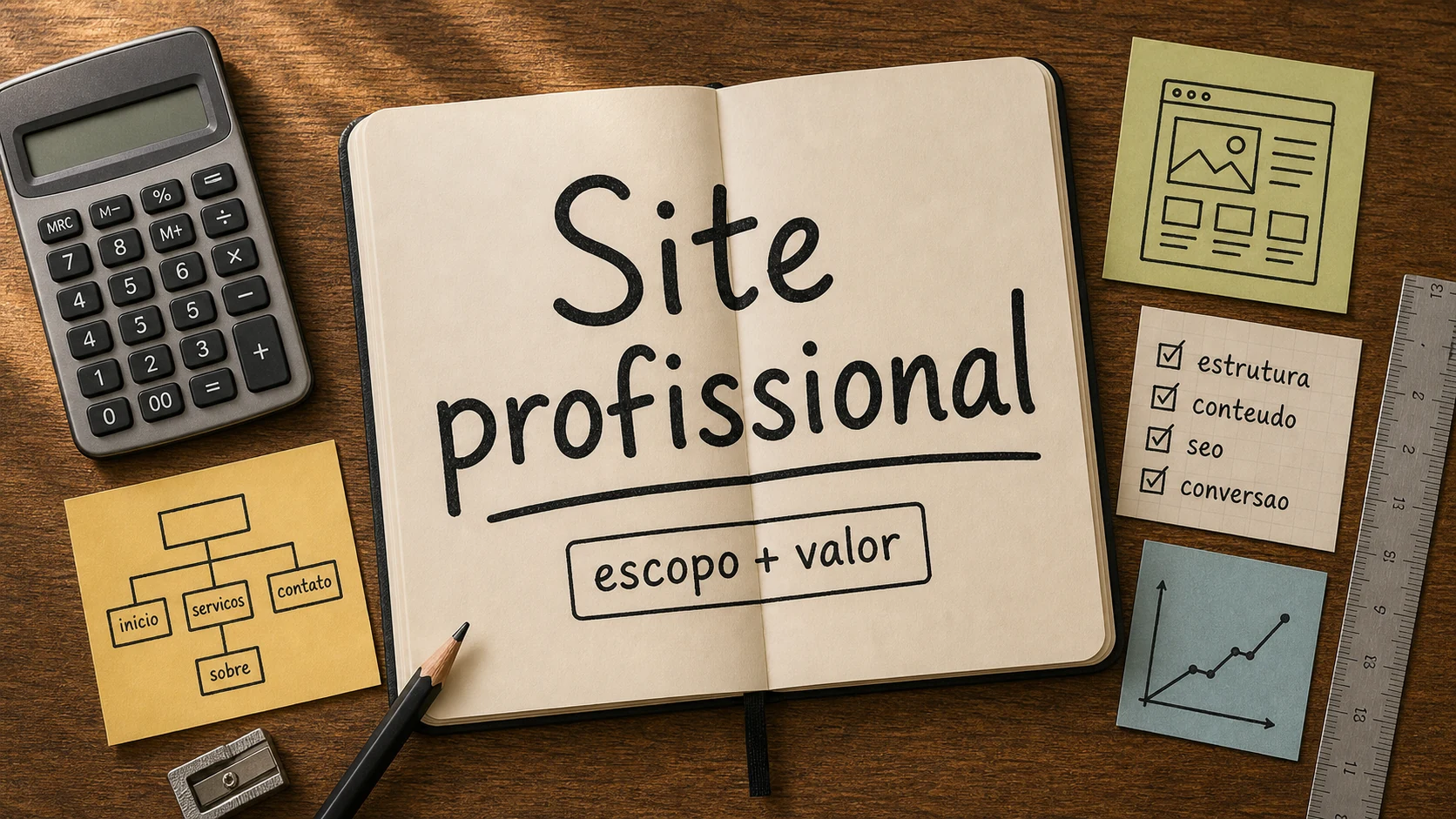 quanto custa fazer site profissional com páginas, textos, WhatsApp e SEO básico