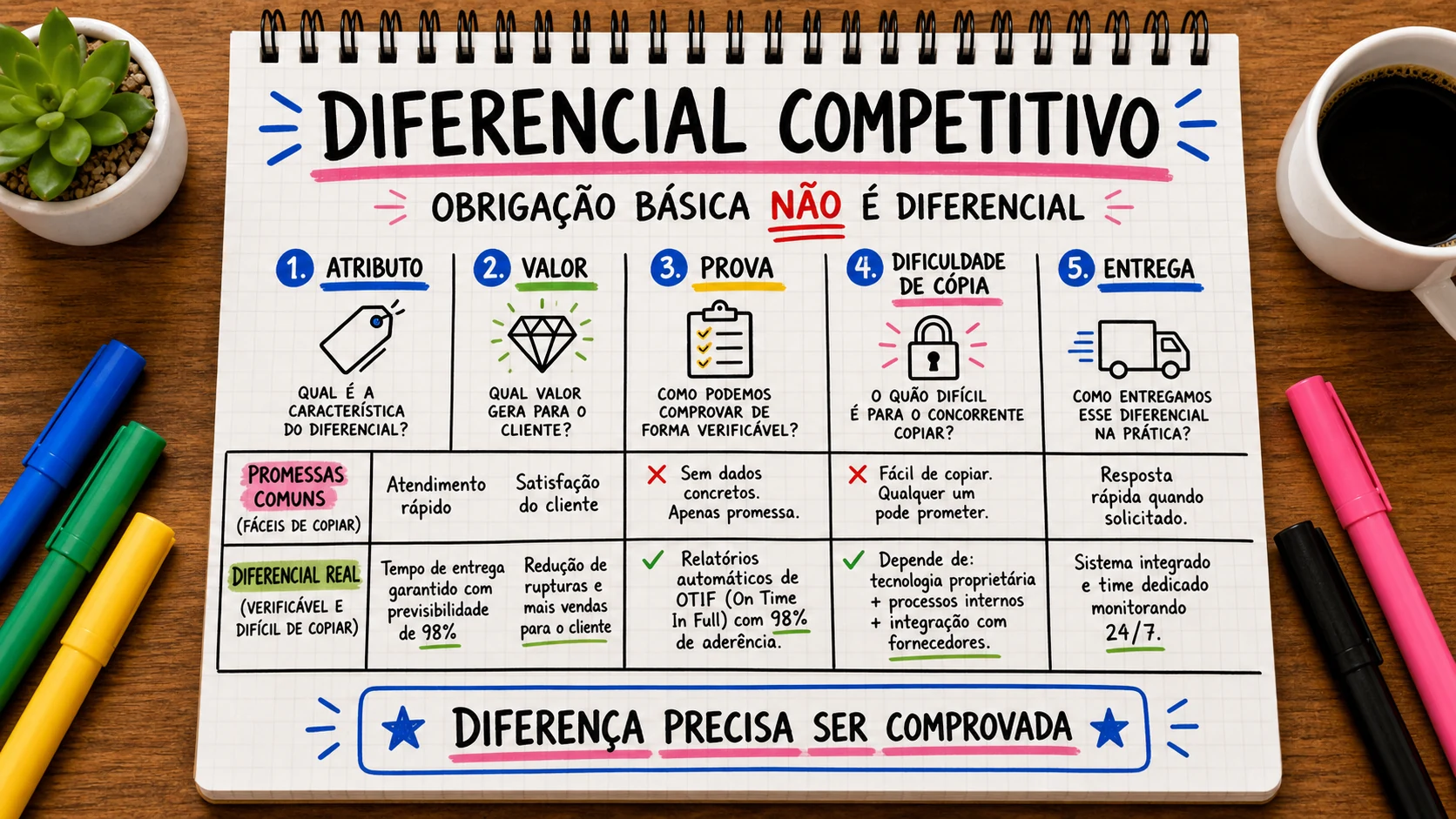 Diferencial competitivo representado em uma cena editorial sobre escolha, contexto e decisão.