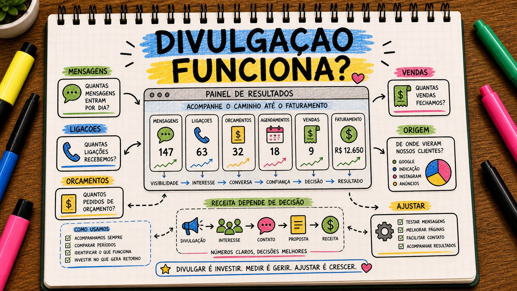 Como saber se divulgação está funcionando medindo contatos e vendas