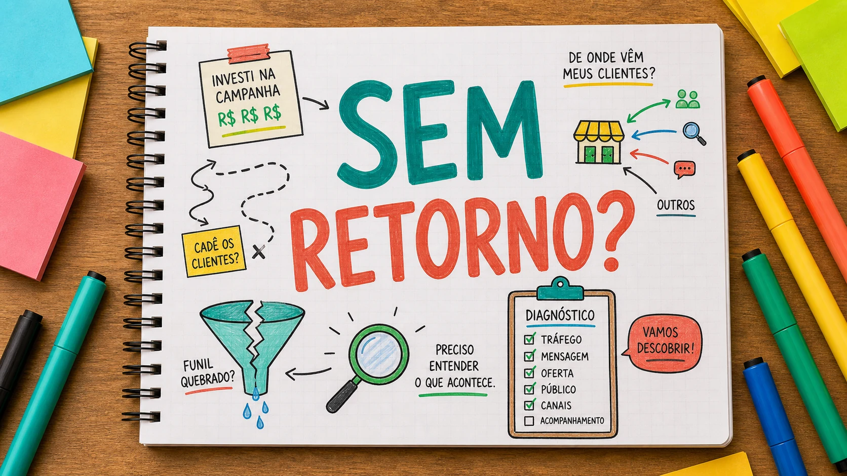 empresa investe em divulgação mas não tem retorno em planejamento visual para negócios locais