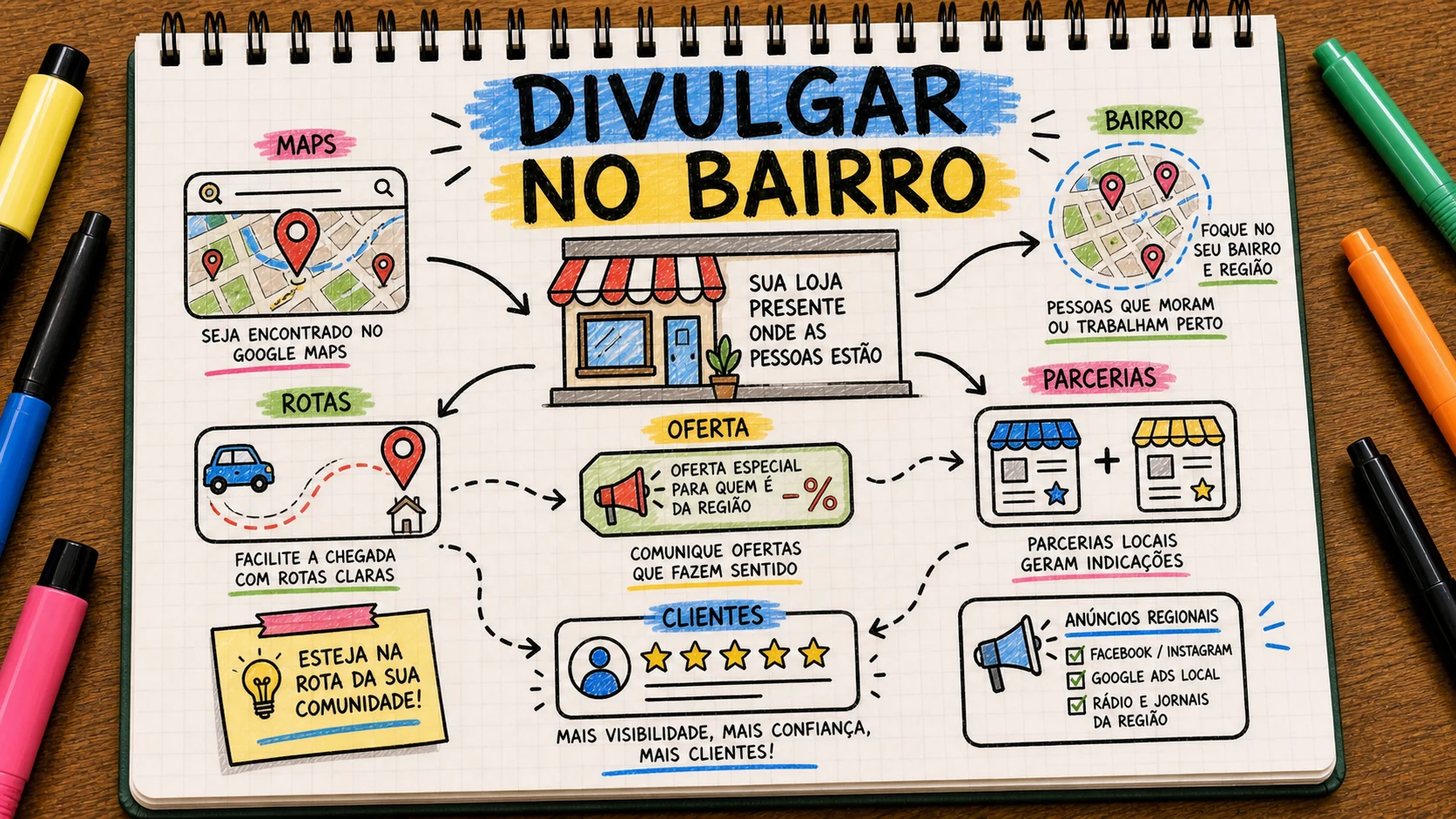 Como divulgar meu negócio no bairro com mapa, Google e clientes próximos