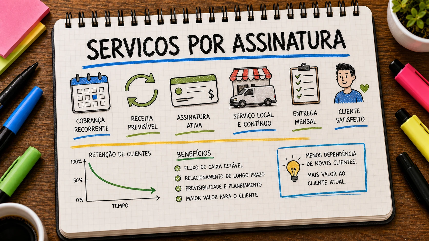 Divulgar serviços por assinatura com planos mensais e valor contínuo