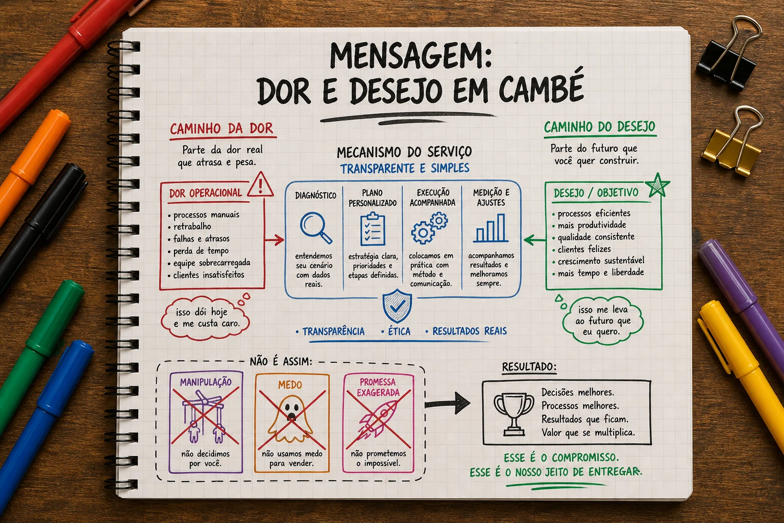 mensagem de marketing em Cambé representado por decisões, canais e relacionamento com clientes locais