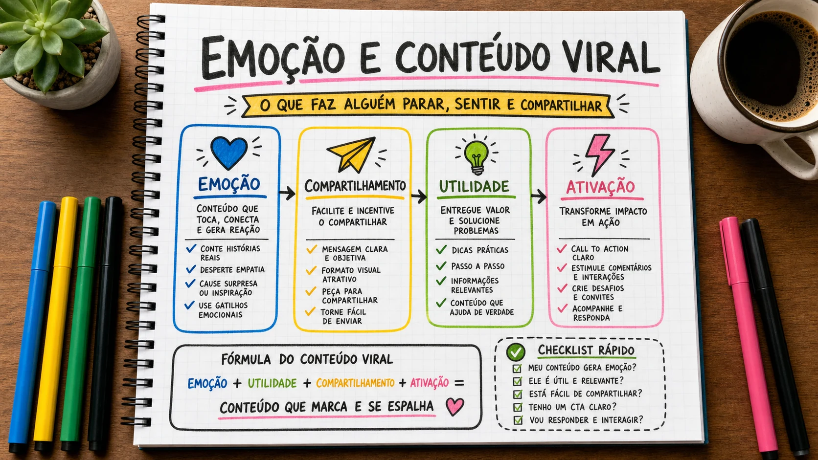 Emoção e conteúdo viral em uma cena editorial sobre decisão, mensagem e comportamento de compra.