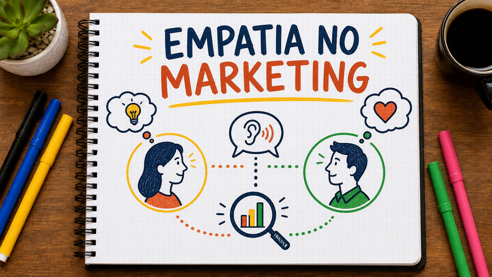 Diagrama conceitual sobre empatia no marketing aplicado à estratégia empresarial