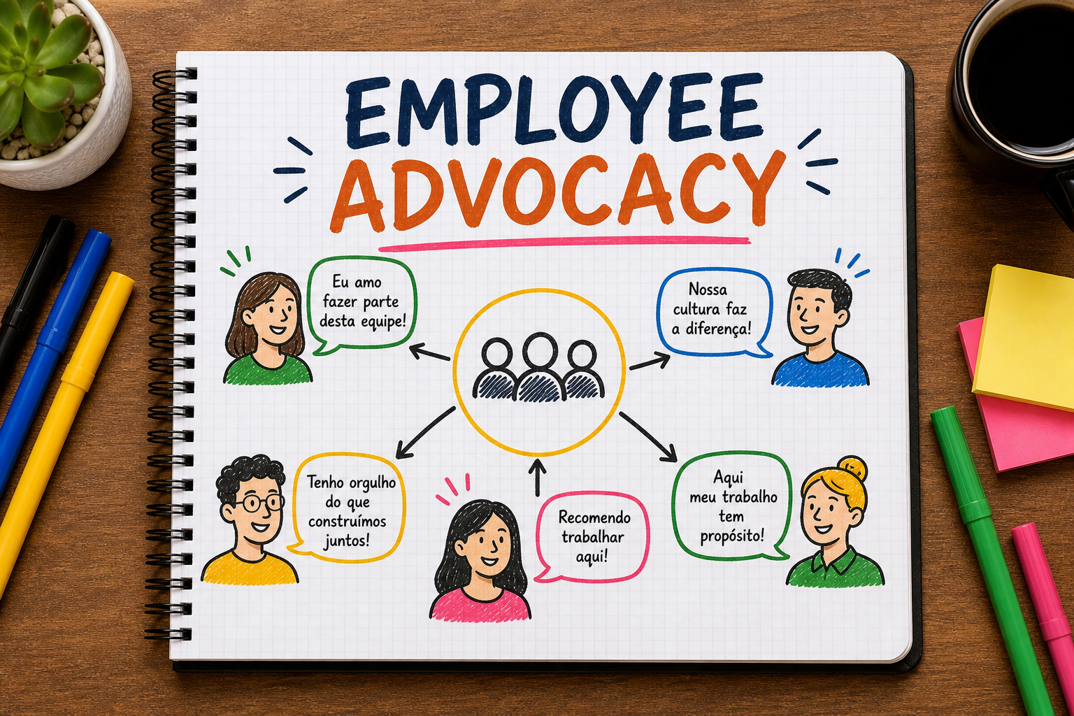 Employee advocacy orientando funcionários a contar histórias autênticas da marca
