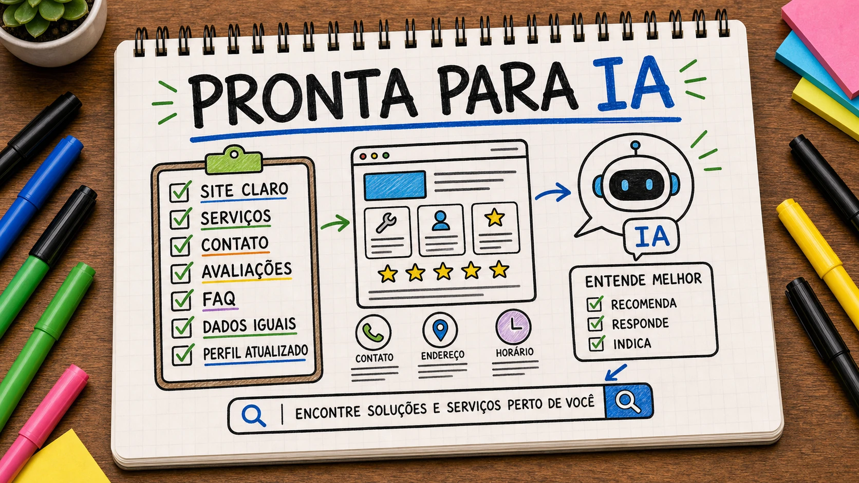empresa pronta para busca por IA com checklist de presença digital