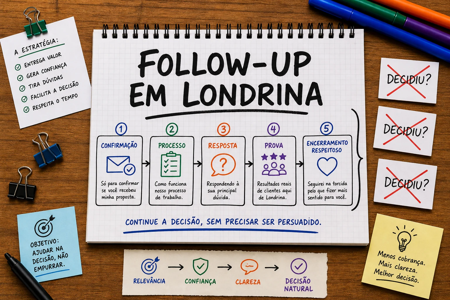 follow-up de leads em Londrina representado por decisões, canais e relacionamento com clientes locais