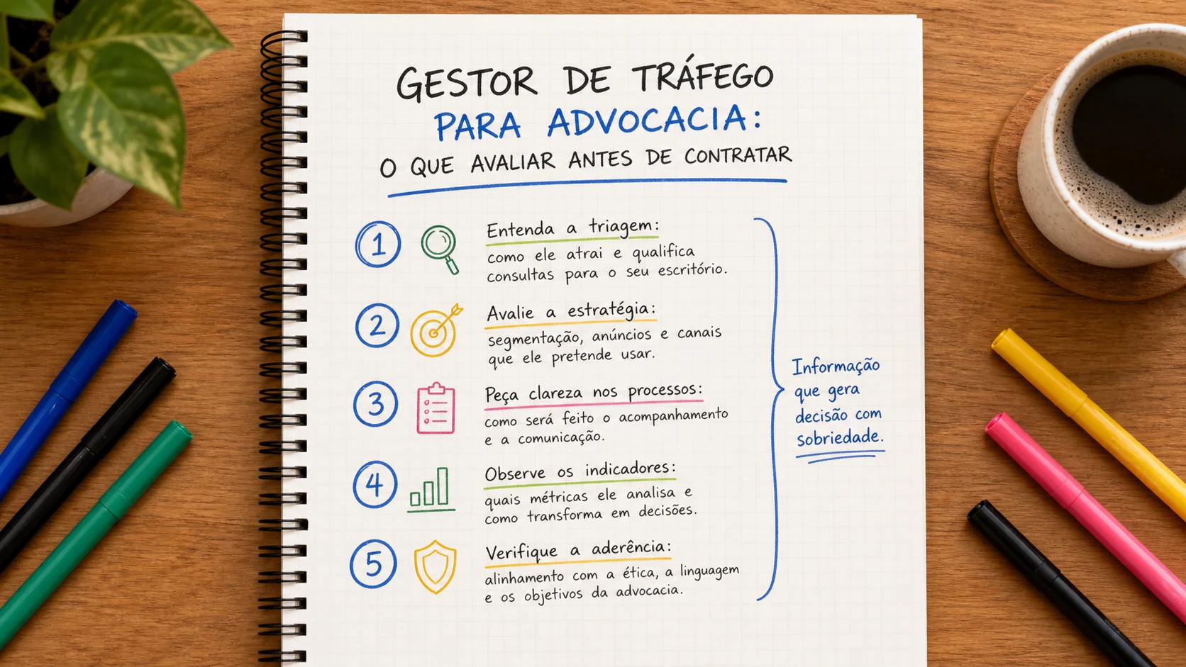 Infográfico sobre gestor de tráfego para advocacia aplicado a escritórios de advocacia.