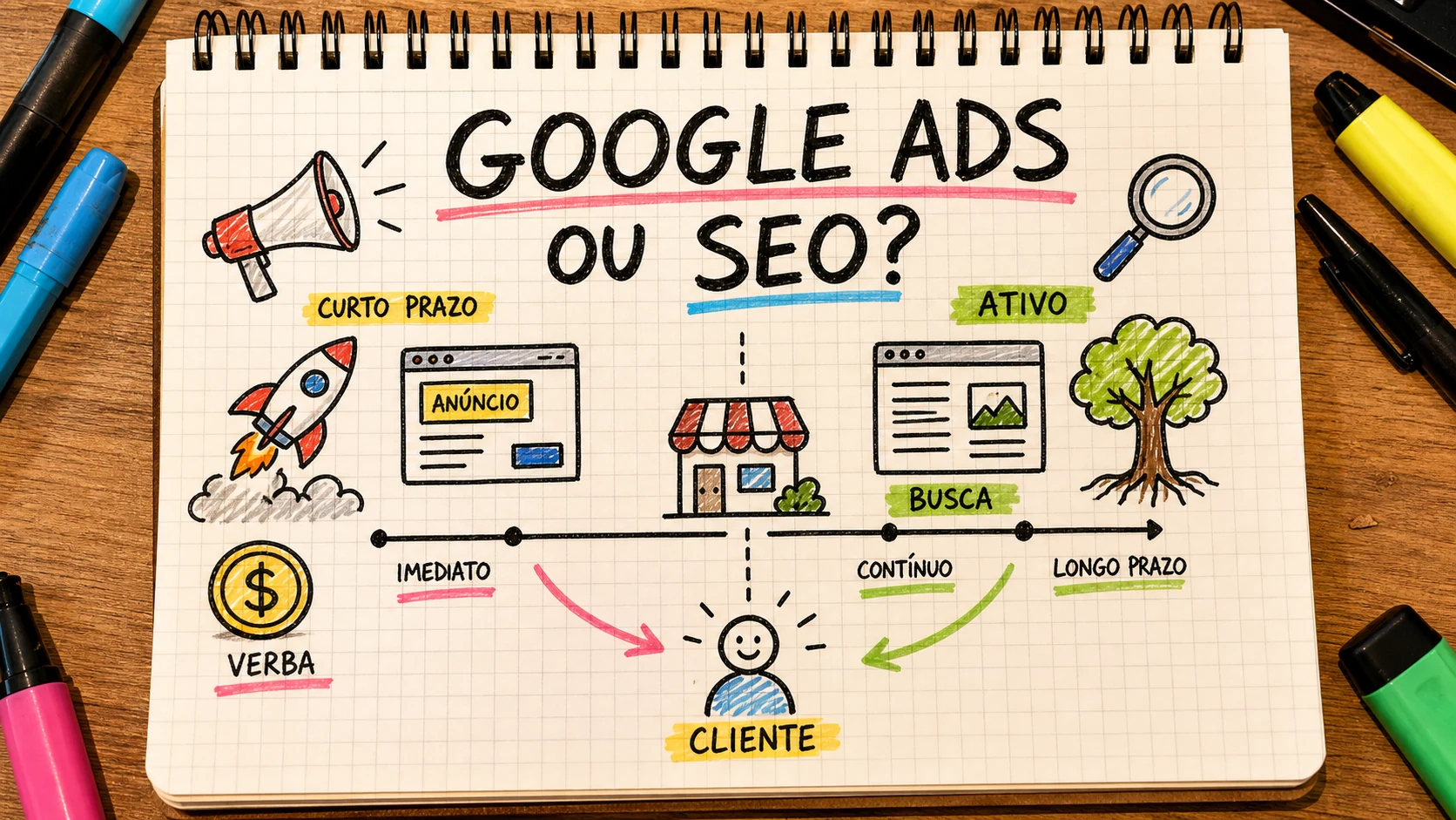 Google Ads ou SEO comparados para negócios locais