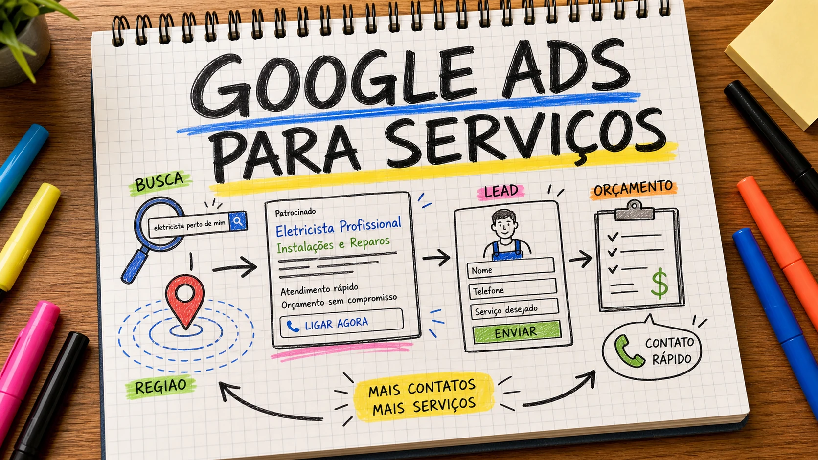 Google Ads para prestadores de serviço gerando leads com intenção de contratação