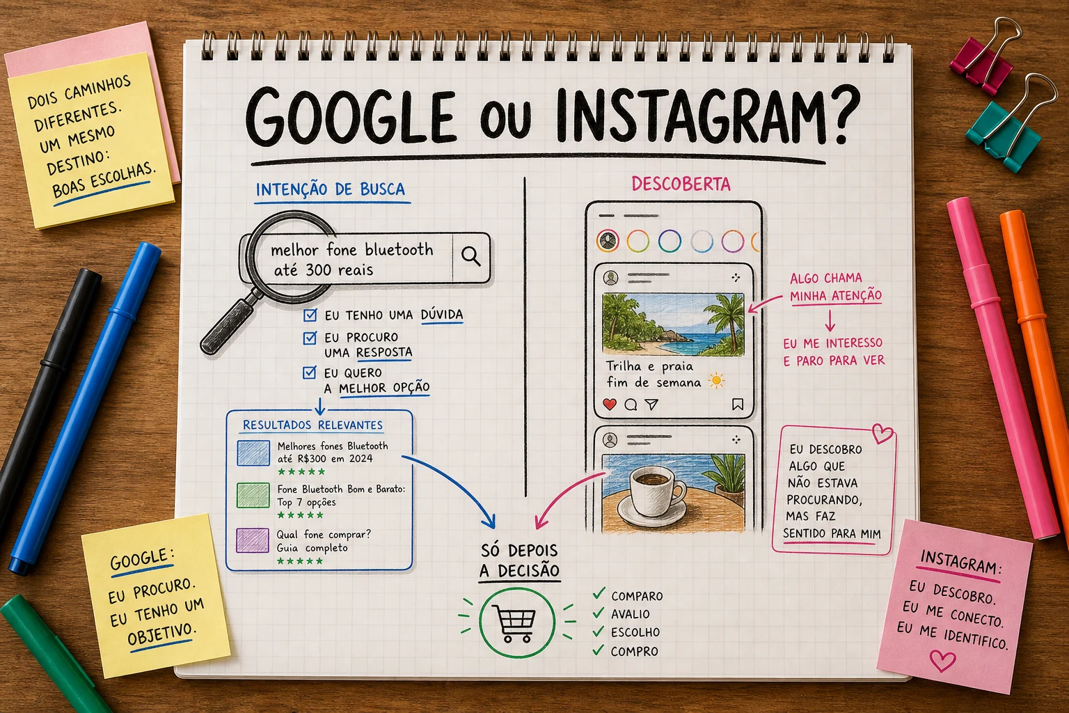 Google ou Instagram em Londrina representado por decisões, canais e relacionamento com clientes locais