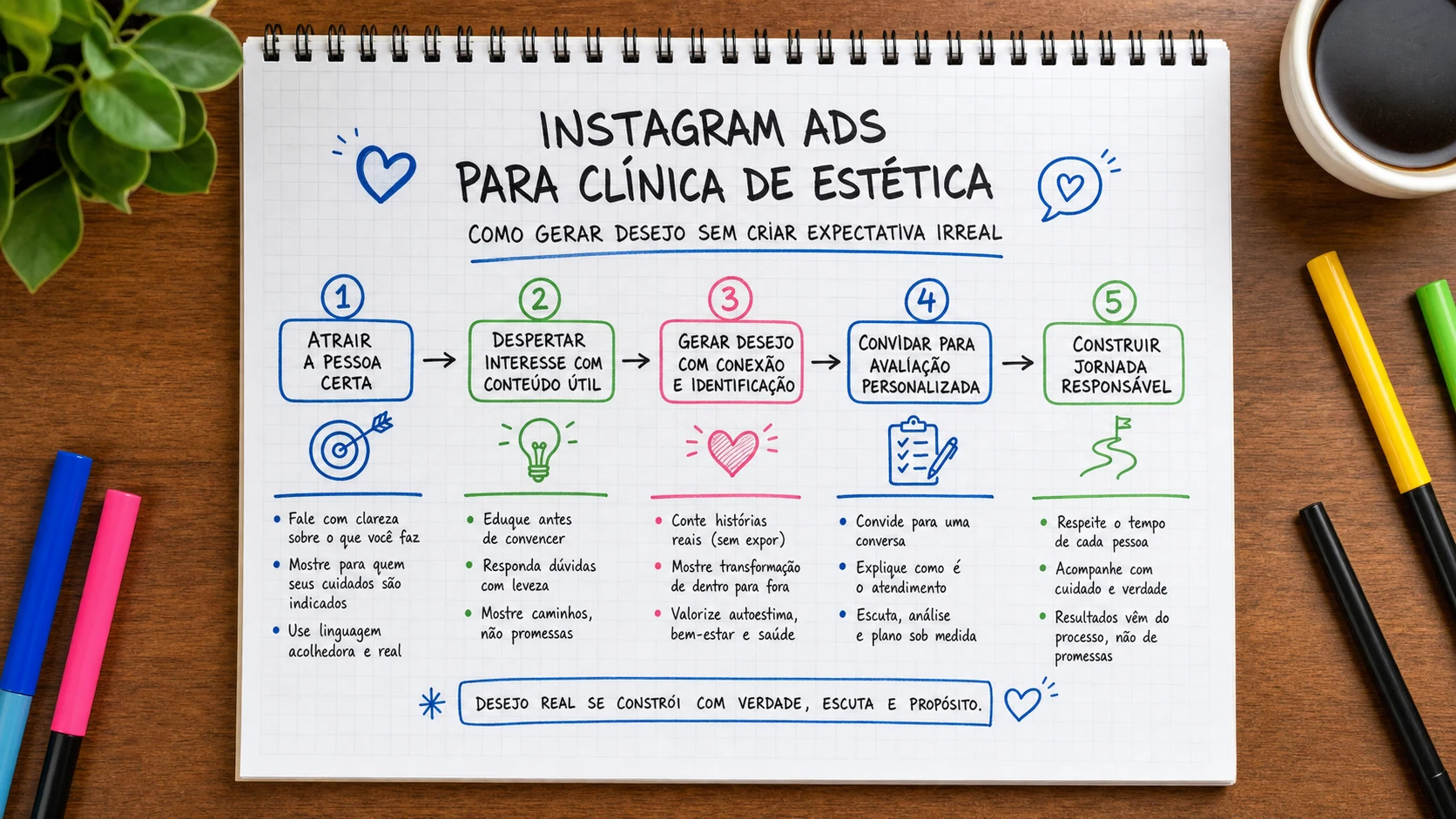 Infográfico sobre Instagram Ads para clínica de estética aplicado a clínicas de estética.