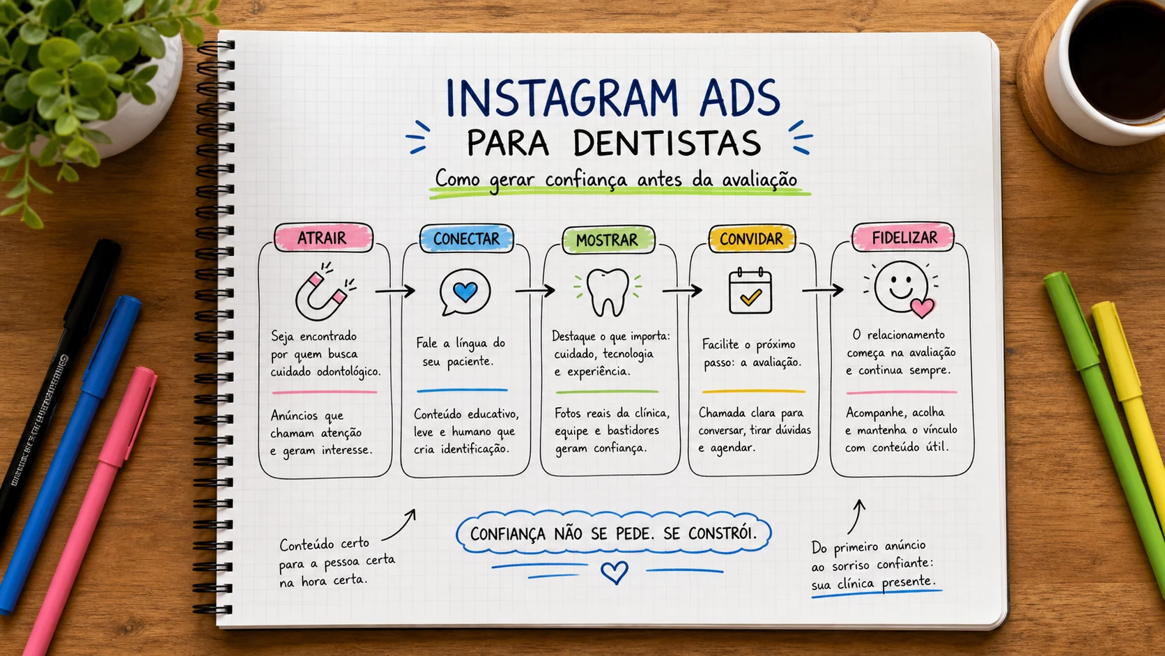 Infográfico sobre Instagram Ads para dentistas aplicado a clínicas odontológicas.