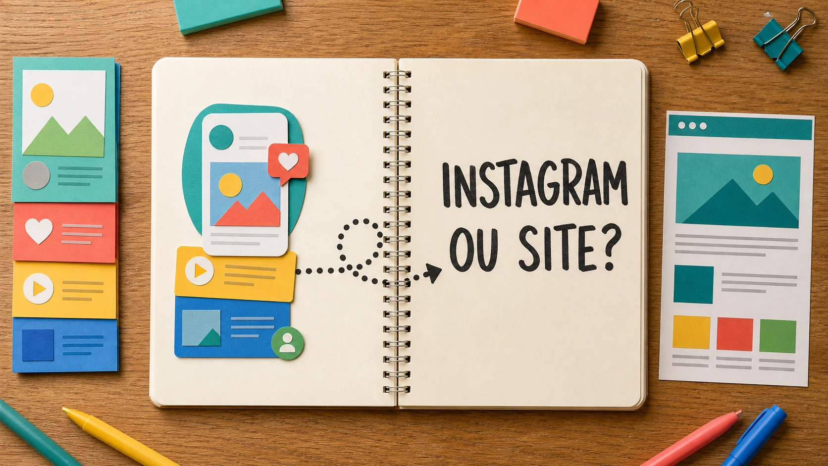 Instagram e site usados como canais diferentes na presença digital