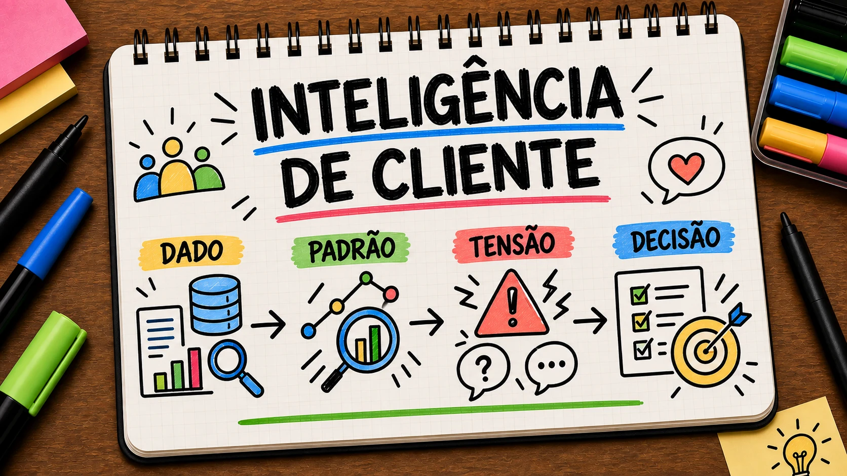 Inteligência de cliente transformando dados, padrões e tensões em decisões