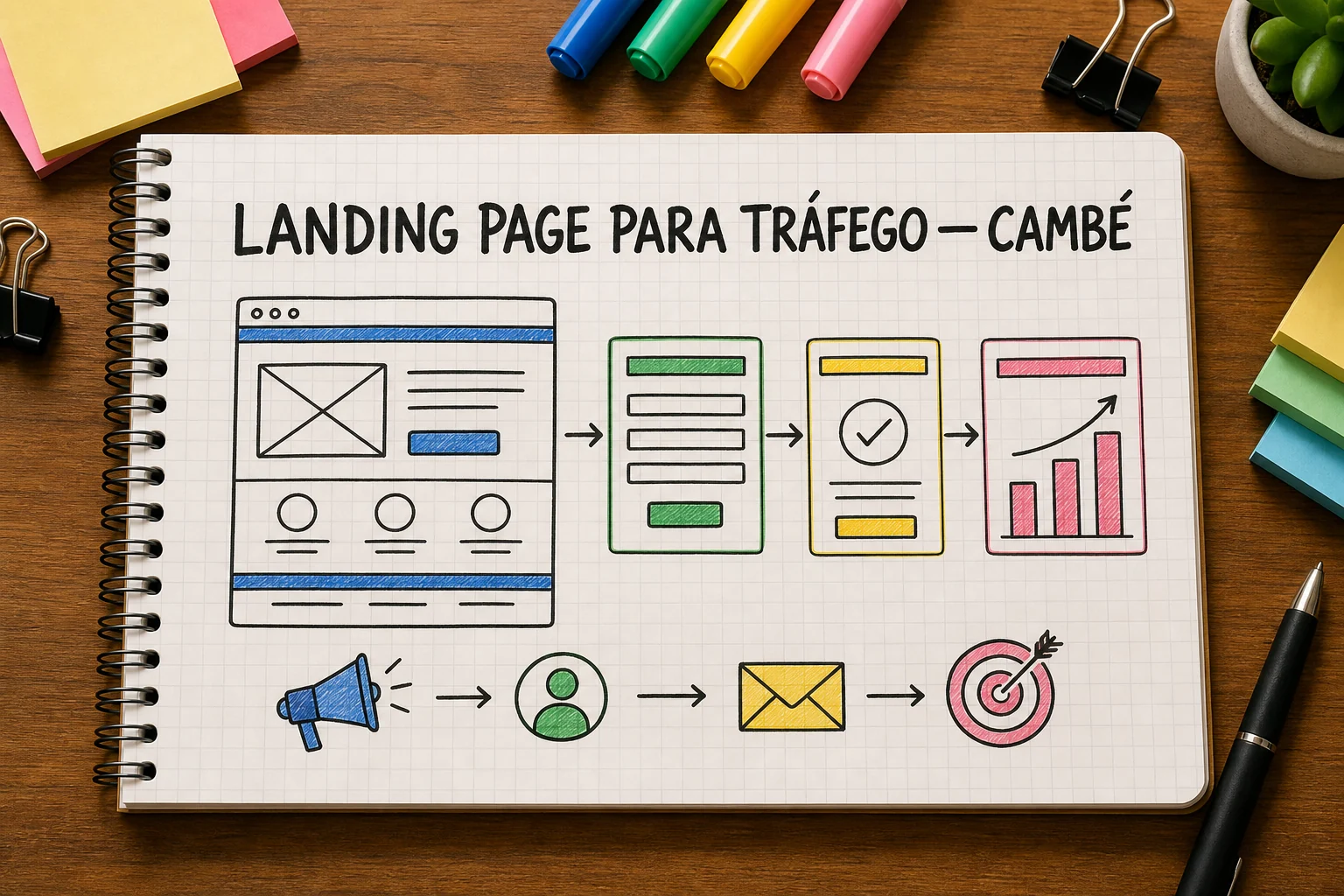 Landing page para tráfego pago em Cambé, com planejamento, métricas e decisões comerciais
