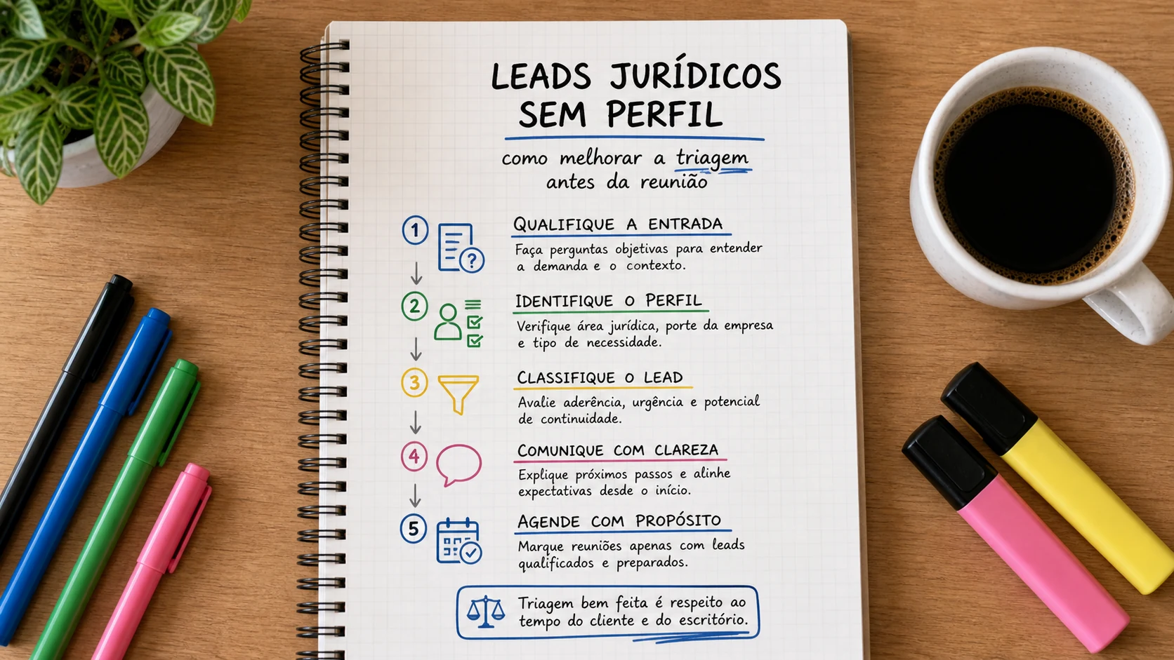 Infográfico sobre leads jurídicos sem perfil aplicado a escritórios de advocacia.