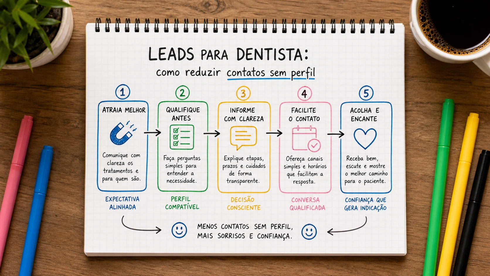 Infográfico sobre leads para dentista aplicado a clínicas odontológicas.