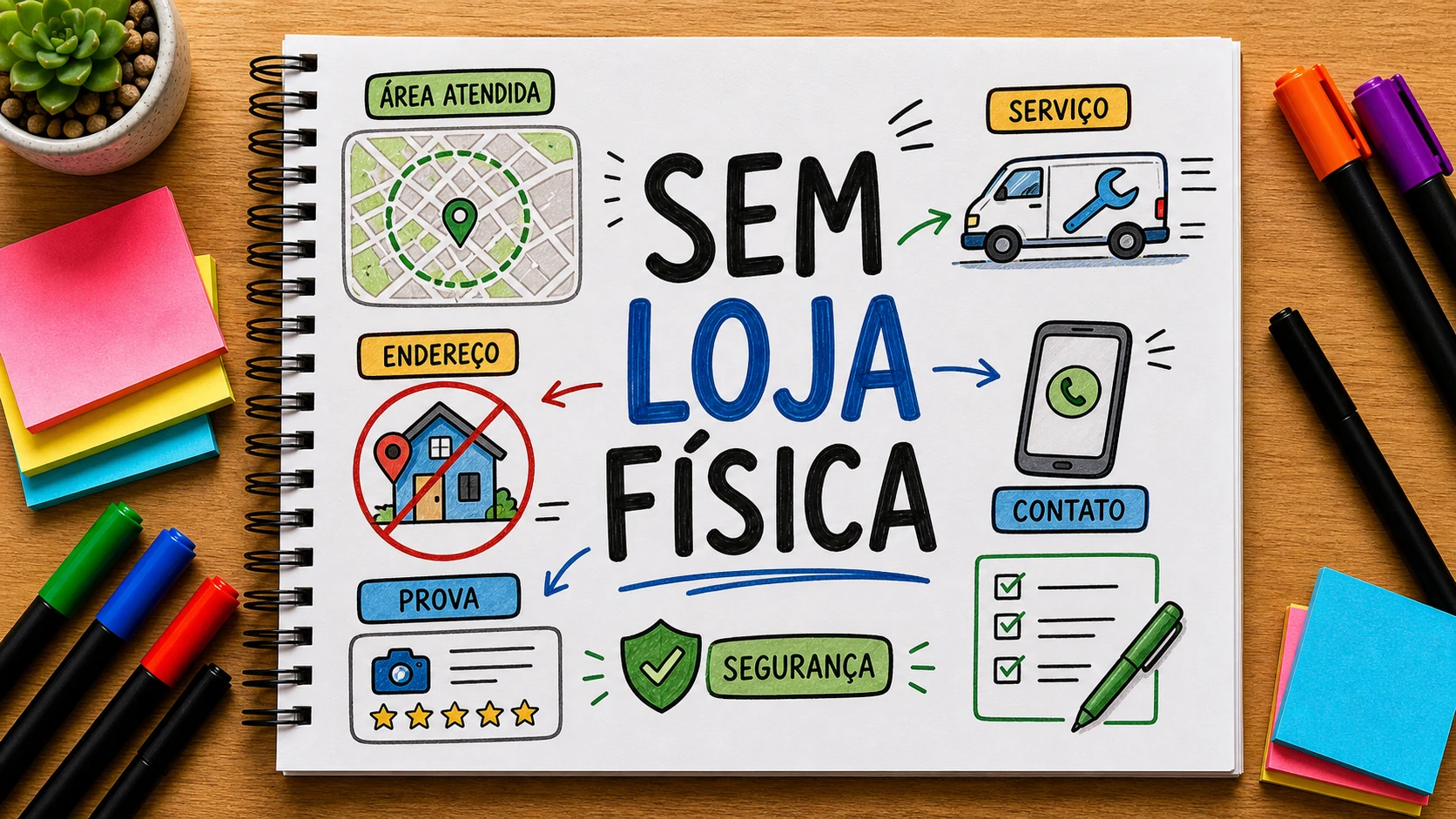 aparecer no Google Maps sem loja física com área de atendimento segura