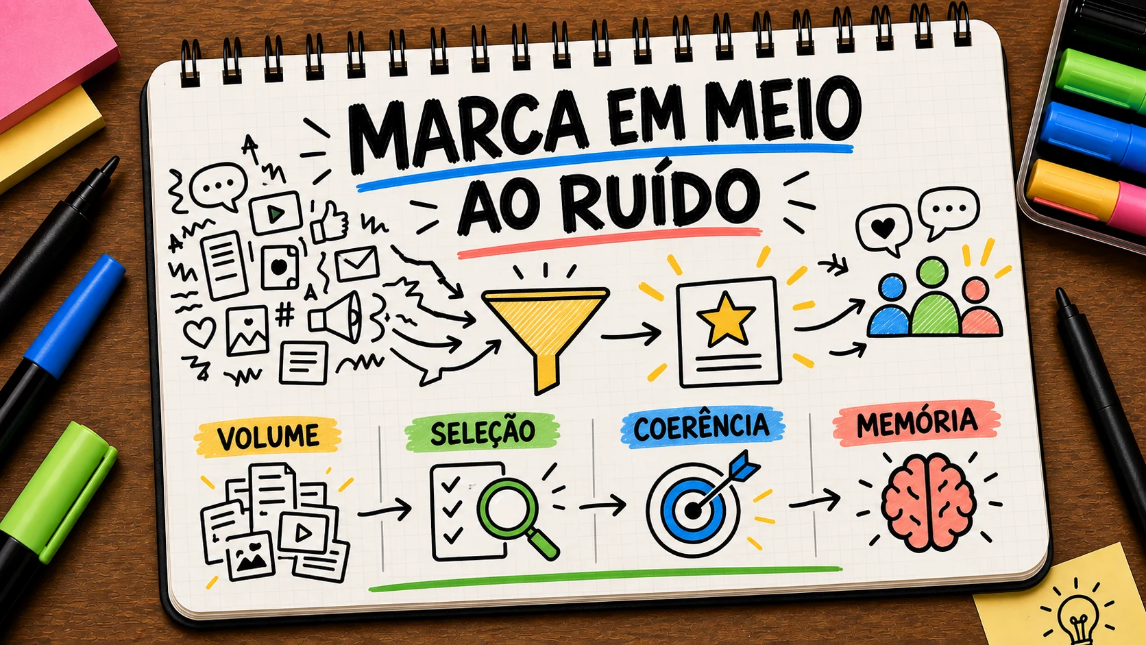 Marca encontrando significado entre volume, seleção, coerência e memória